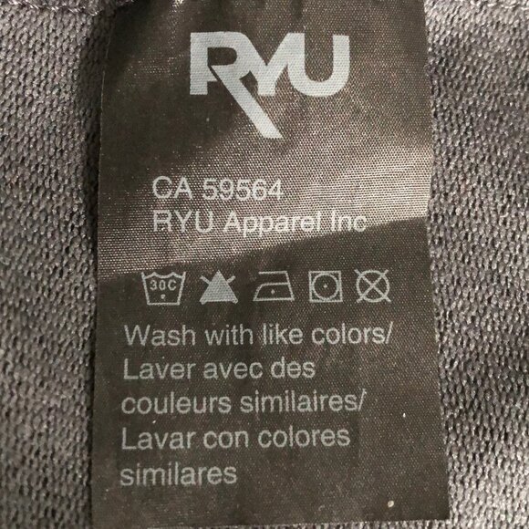 RYU Tech Mid Layr Activewear Pullover 1/4 Zip Lg Slv Top Heather Ashalt Size S - Picture 10 of 12